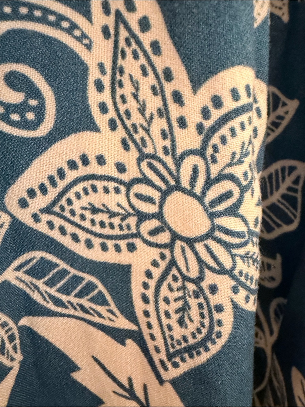 Natural Life Teal Floral Boho Maxi Skirt Tassel Drawstring XS - Picture 6 of 10